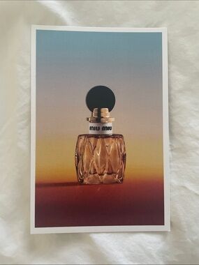 Miu Miu Sunset Gradient Perfume Bottle Print Postcard